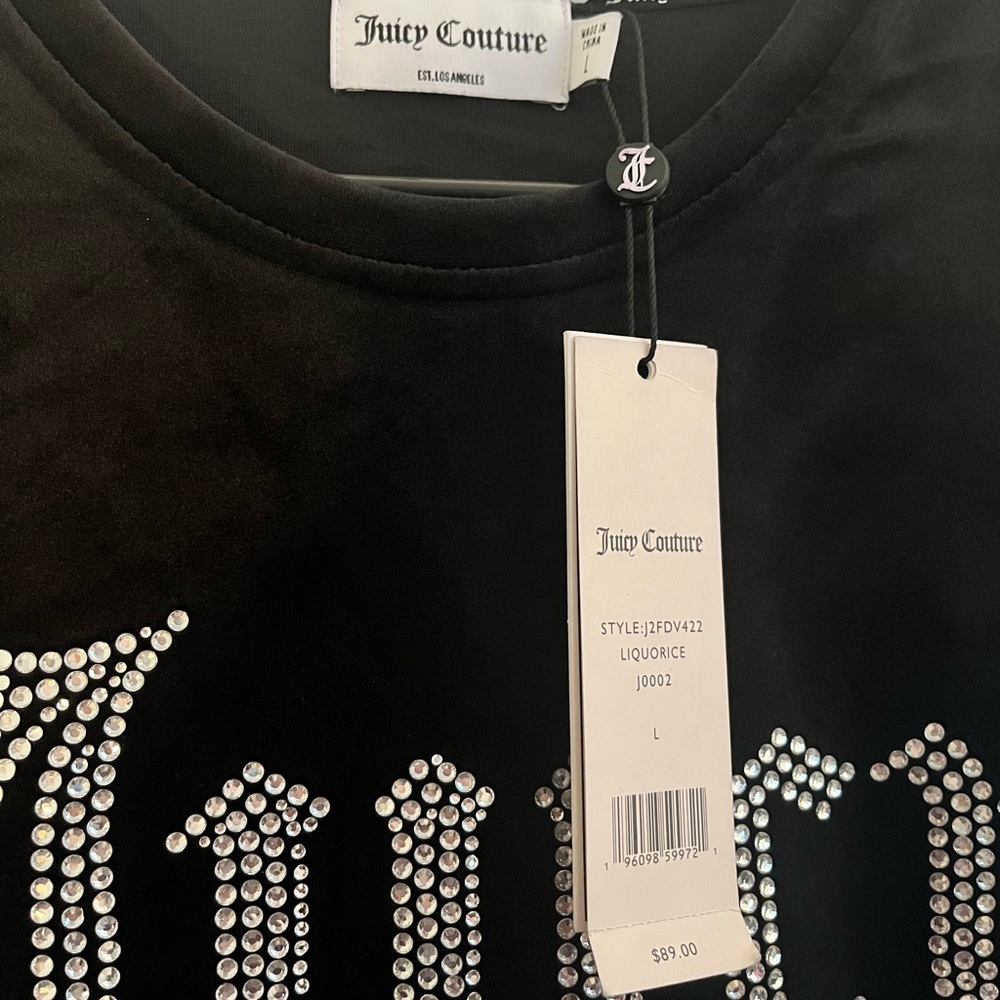 Juicy Couture Black Velour Mini Dress - Picture 3 of 4